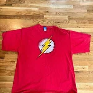 VINTAGE THE FLASH T-SHIRT JUSTICE‎ LEAGIE SIZE 2XL